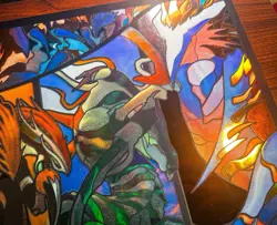 Shards Of The Hive, a Hand-pressed Foil Slivers Playmat by XVIICE - Image 4