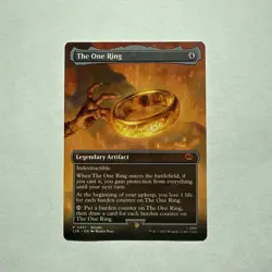 2023 Magic The Gathering Lord of the Rings The One Ring P0451 Borderless Promo - Image 1