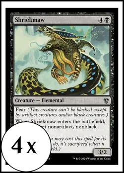 MTG - 4 x Shriekmaw - Playset of 4 - Karlov Manor Commander - Image 1