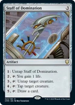 1x Staff of Domination NM-Mint, English Commander Legends MTG Magic - Image 1