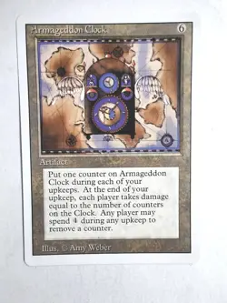 Armageddon Clock NM Revised English 1994 Rare MTG - Image 1