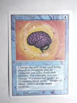 Sleight of Mind Revised NM English 1994 Rare MTG - Image 1