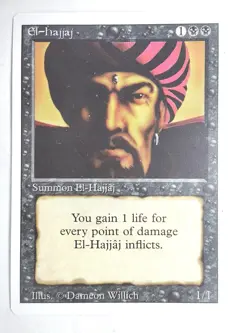El-Hajjaj Revised NM English 1994 Rare MTG - Image 1