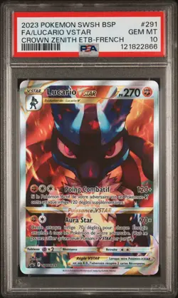 🇫🇷 LUCARIO VSTAR ALTERNATIVE PSA 10 - PROMO SWSH291 FR EB Carte Pokemon 🇫🇷 - Image 2