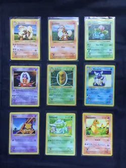 Pokemon Cards: Shadowless Base Set 35 Card Non-Holo Lot - Image 1