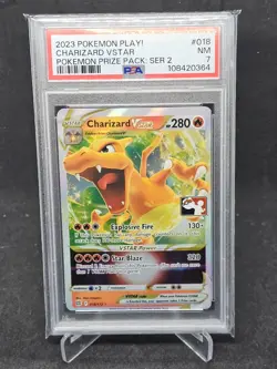 PSA 7 Charizard VSTAR 018/172 Pokemon Play! Prize Pack Series Two 2 Promo - Image 1