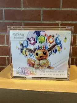 Pokemon Prismatic Evolutions ETB Pokemon Center Exclusive New Sealed with case - Image 1