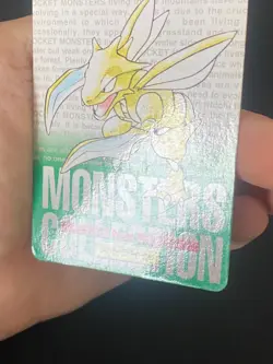 JAPANESE POKEMON SCYTHER No.123 CARDDASS GREEN 1996 INSECATEUR - VG - Image 5