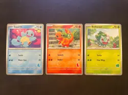 2023 Pokemon My First Battle Trio Squirtle Charmander Bulbasaur - Grey Border - Image 1
