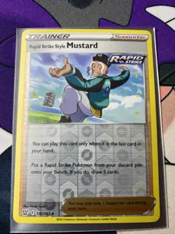 Pokemon TCG Battle Styles Reverse Holo Rapid Strike Style Mustard 132/163 - Image 1
