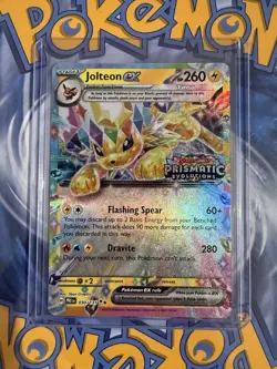 Pokemon TCG Jolteon EX 030/131 Prismatic Evolutions Stamped Promo Near Mint - Image 1