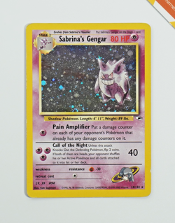 Pokemon Sabrina's Gengar 14/132 Holo Unlimited Gym Heroes 2000 English - Image 1