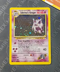 Pokemon Sabrina's Gengar 14/132 Holo Unlimited Gym Heroes 2000 English - Image 2