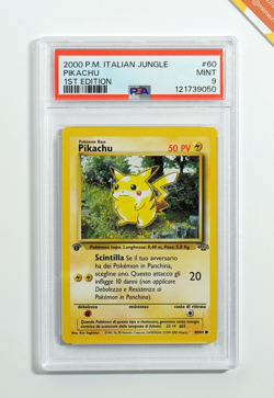 Pokemon PSA 9 Pikachu #60 1st Edition Jungle 2000 Italiano - Image 1