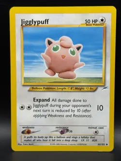 Jigglypuff 44/105 Vintage Pokemon Neo Destiny Set 2002 - Image 1