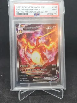 Pokemon SW&SH Black Star Promos Charizard VMax PSA 9 Mint #SWSH261 - Image 1