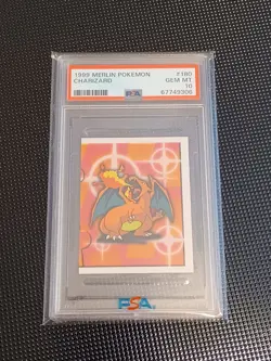 PSA 10 Gem Mint Charizard #180 Merlin 1999 Pokemon, Low Pop! - Image 1