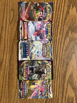 Pokemon TCG Sword And Shield Mix Lot 5 Packs New Sealed Unweighed - Image 1