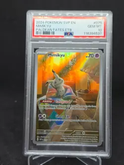 PSA 10 - Mimikyu SVP075 SV Paldean Fates Elite Trainer Box Promo - Pokemon - Image 1