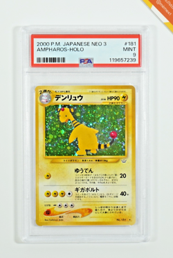 Pokemon PSA 9 Ampharos #181 Holo Neo Revelation 2000 Japanese - Image 1