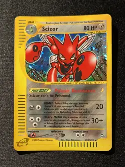 Pokemon AQUAPOLIS - #H21/H32 Scizor - Holo - ENG - Moderately Played - Image 2