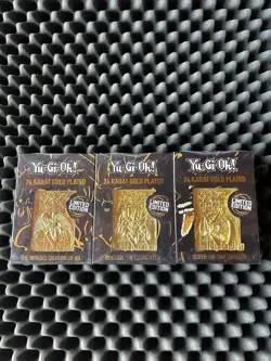 Yu-Gi-Oh! Limited Edition 24 Karat Gold Plated Obelisk - Slifer - Ra - Image 1