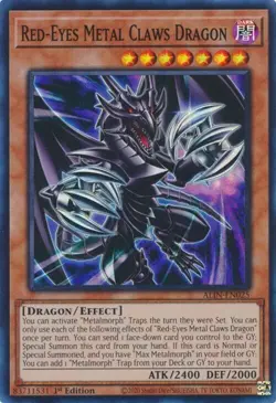Red-Eyes Metal Claws Dragon ALIN-EN025 Super Rare Yugioh Alliance Insight - Image 1