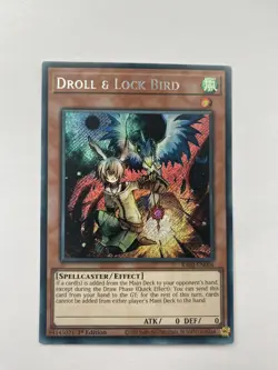 Yu-Gi-Oh Secret Rare Droll & Lock Bird RA02-EN006 1st Edition - Image 1