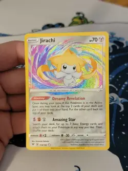 Jirachi 119/185 Amazing Rare SWSH04: Vivid Voltage Pokemon Card LP- - Image 1