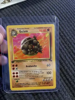 1st Edition Golem Uncommon Card 36/62 Fossil Vintage NEAR MINT POKEMON CARD - Image 1