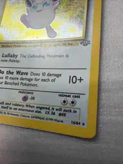 Wigglytuff 16/64 Jungle Holo Rare Pokemon Card - Image 3