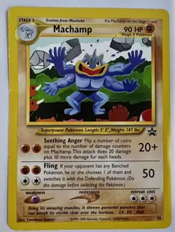 Machamp 43/102 Pokemon Promo Card (1999-2000) - Tomokazu Komiya Art - Vintage Wo - Image 1