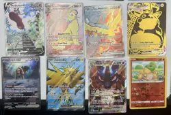 Lot Of 8 Pokemon Cards TCG- Pikachu, Moltres, Zapdos, Lucario, Numel (Ditto) - Image 1