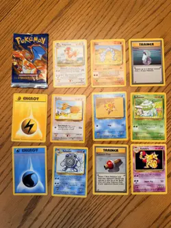 Pokemon Base Art 3 Different Opened Charizard Packs w/cards - 1 Pack Shadowless - Image 3