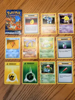 Pokemon Base Art 3 Different Opened Charizard Packs w/cards - 1 Pack Shadowless - Image 4