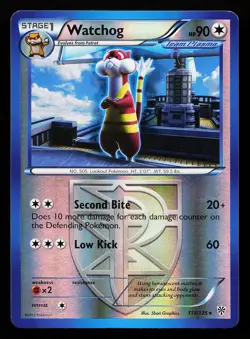Watchog 113/135 Reverse Holo Rare Plasma Storm Pokemon Card - Image 1