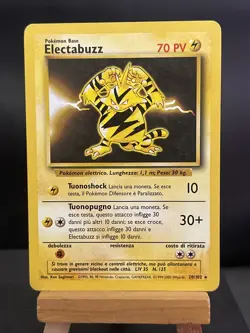 Pokemon Card Electabuzz 20/102 Base Set Rare FRENCH Light Play - Image 1