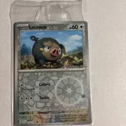 Pokemon TCG Lechonk Card 155/198 Center Stamped Promo Sealed Scarlet & Violet - Image 3
