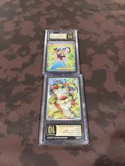 CGC 10 Perrin SAR 092/066 Hisuian Growlithe AR 075/066 Set Pokemon Card Japanese - Image 1