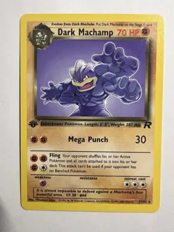 Dark Machamp 27/82 Team Rocket 1st Edition Non-Holo Rare Pokemon TCG Card - Image 1