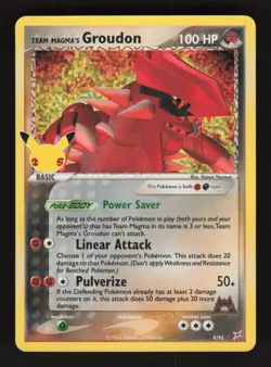 Team Magma's Groudon 9/95 Pokemon Celebrations Classic Collection Holo Card - Image 1