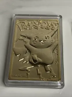 Pokemon Pikachu 23k Gold Plated Trading Card 1999 Nintendo #25 with Certificate - Image 2