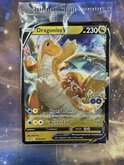 Pokemon Dragonite VSTAR SWSH236 + V SWSH235 FULL ART HOLO Promo SEALED Pack - Image 1