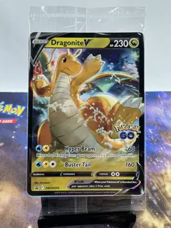 Pokemon Dragonite VSTAR SWSH236 + V SWSH235 FULL ART HOLO Promo SEALED Pack - Image 3