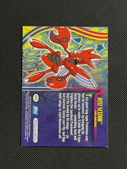 Pokemon Card Vintage 2001 Glossy Rare Topps Johto League Champions Scizor #212 - Image 2