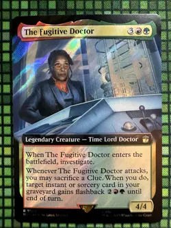 MTG The Fugitive Doctor #1008 Surge Foil Extended Art R UB: Doctor Who (WHO) - Image 2