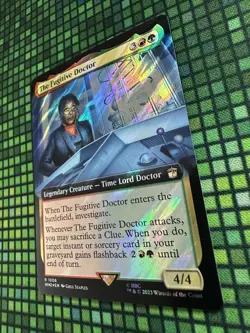 MTG The Fugitive Doctor #1008 Surge Foil Extended Art R UB: Doctor Who (WHO) - Image 3