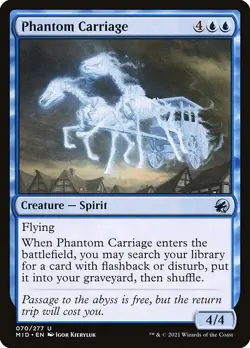 1x Phantom Carriage - Foil NM Eng MTG - Midnight Hunt - Image 1