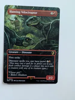 Hunting Velociraptor (Borderless) Jurassic World Collection MTG - Image 1