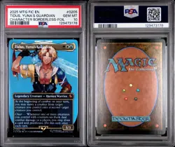 2025 MTG FINAL FANTASY COMMANDER BORDERLESS-FOIL TIDUS, YUNA'S GUARDIAN PSA 10 - Image 1